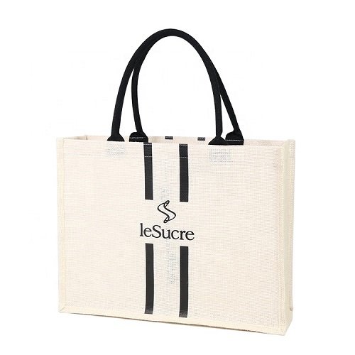 White Jute Beach Tote